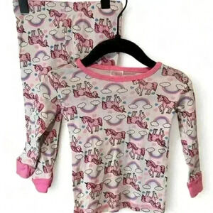 Swiggles Baby Girls' Unicorn Pajama Set Pink 18M